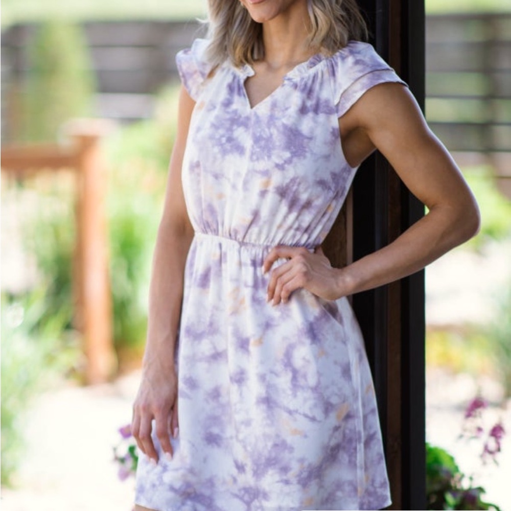 Purple and ivory Gilli dress woman Large
